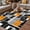 Orange, variant on Red Black Geometric Outdoor Rug for Patio/Deck/Porch, Non-Slip Large Area Rug 4 x 6 Ft, Modern Color Block Abstract Indoor Outdoor Rugs Washable Area Rugs, Reversible Camping Rug Carpet Runner