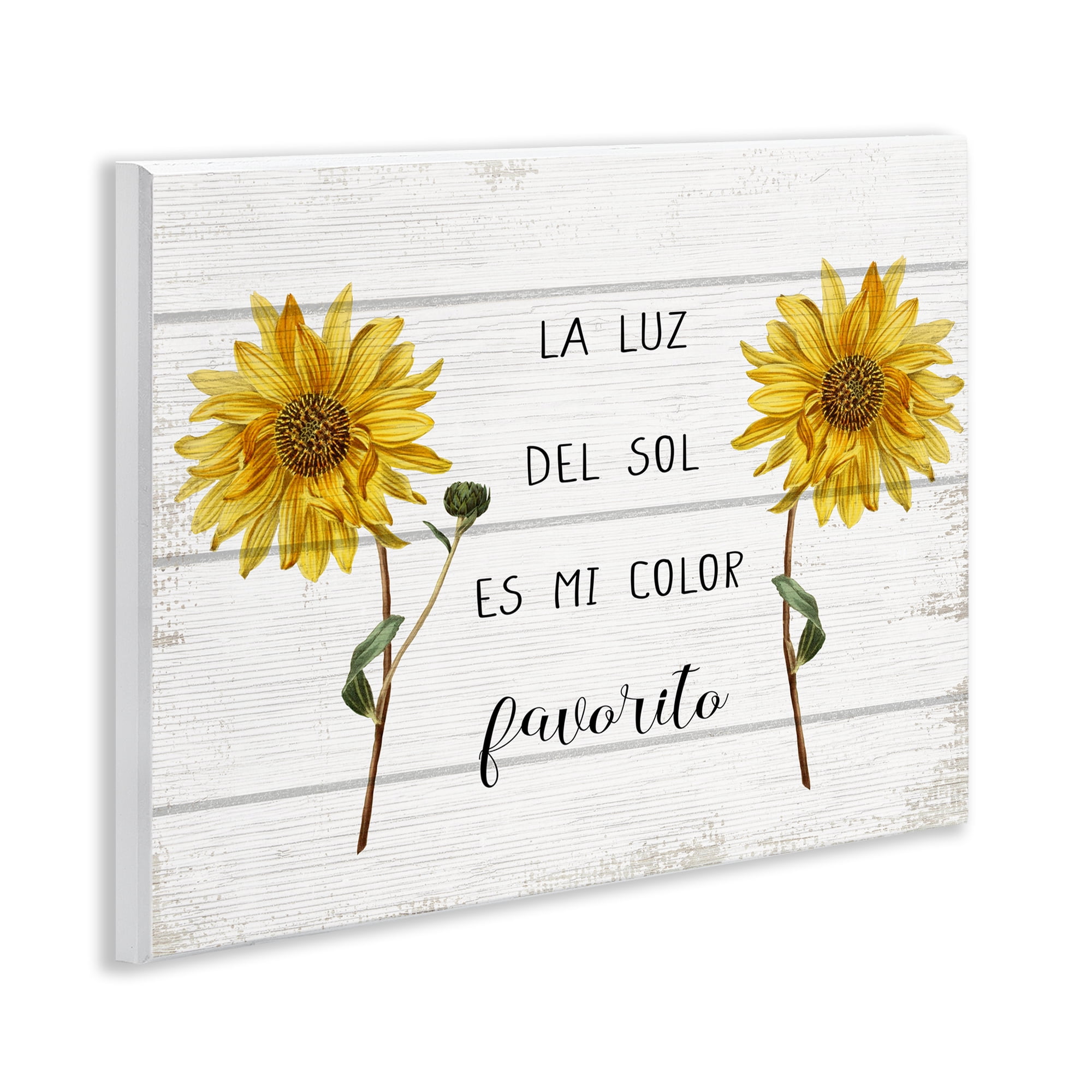 Stupell Industries La Luz Del Sol Inspirational Quotes & Sayings Painting Unframed Art Print Wall Art, 14 x 11