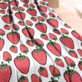 thumbnail image 3 of Red Strawberry Plants Fruit White Pattern Blanket,Comfortable Soft Flannel Throw Blanket,All Season,Warm Lightweight Blankets for Sofa Bed Couch Living Room Chair,40"x50", 3 of 4