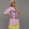 thumbnail image 4 of Camisetas de algodón de gran tamaño para mujer, ropa de calle informal para mujer, camisetas Harajuku Unisex, Top básico sólido para mujer, 4 of 5