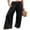 01-Black, variant on Linen Wide Leg Pants for Women Summer Boho High Waist Palazzo Pants Beach Lounge Casual Trousers with Pockets Vacation Clothes Almond M