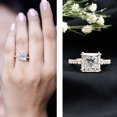 thumbnail image 4 of Rosec Jewels 4 Carat Lab Grown Diamond Princess Cut Engagement Ring for Women (E-VS1 Grade, IGI Certified) - with Jewelry Box, 14K Yellow Gold, US 11.00, 4 of 9