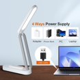 thumbnail image 4 of Vett (white)LED Desk Lamp for Office Home & Battery Operated Lamp Rechargeable Lamp Foldable & Portable Light, LED Desk Light Strip, 3 Br, 4 of 5