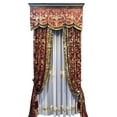 thumbnail image 5 of Customized Wine Red Gold Velvet Gilded Jacquard Curtains for Villas Splicing Living Room Bedroom French Window Balcony Window, 5 of 5