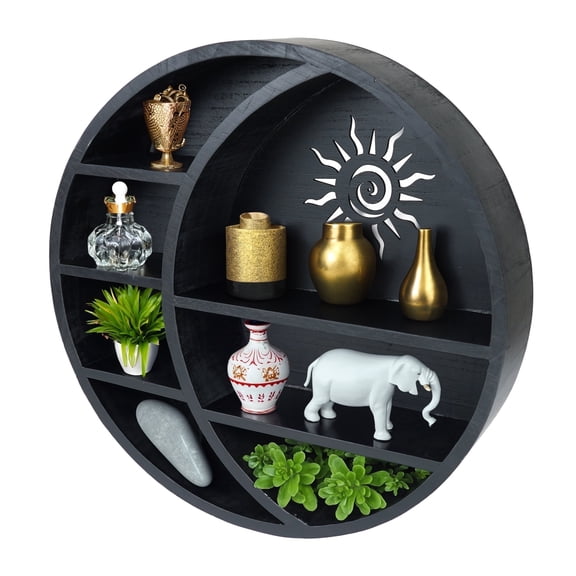 Moon Shelf (Sun), Extra Large 17-Inch, Crystal Display Shelf