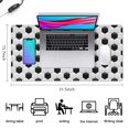 thumbnail image 5 of Long Mouse Pads for Desk,Black White Soccer Pattern Desk Mats on Top Of Desks, Desk Mouse Pad Extra Large with 3mm Non-Slip Base and Stitched Edge for Gaming,Office,Work,Home 31.5"x15.7", 5 of 6