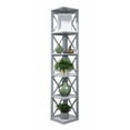 thumbnail image 4 of Convenience Concepts Oxford 5 Tier Corner Bookcase, Gray, 4 of 5