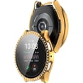 thumbnail image 4 of KOMI Compatible with Galaxy Watch 7 40mm 44mm Screen Protector Case Tempered Glass Bling Diamond Cases Women Girls Crystal Shining Rhinestone Cases Smartwatch Accessories Case (Gold&Rose Gold, 40mm), 4 of 8