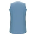 thumbnail image 6 of Fanxing Womens V Neck Tank Tops Summer Sleeveless T Shirts Solid Color Tunic Tanks Camisoles Blue,XL, 6 of 7