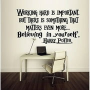 Best Priced Decals Working Hard is Important Harry Potter Wall or Window Decal