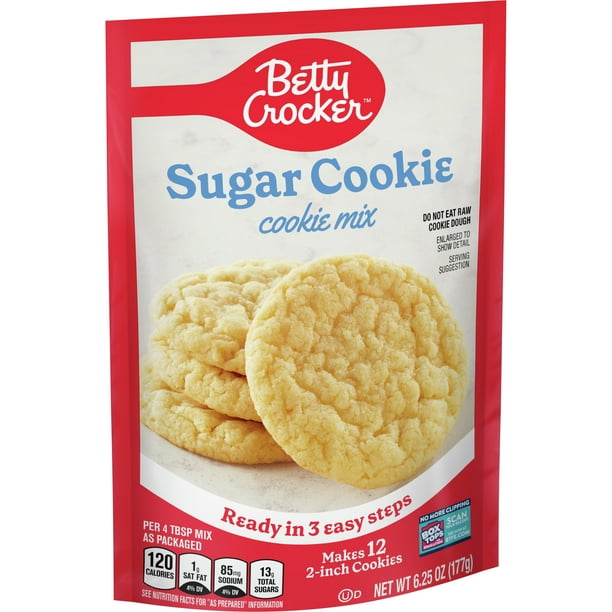 Betty Crocker Sugar Cookie Mix, Makes twelve (12) 2inch Cookies, 6.25