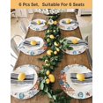 thumbnail image 4 of 15 Inch Round Placemats Set of 4, Orange Blue Pumpkins Fall Non Slip Heat Insulation PP Table Mats, Weeping Botanical Thanksgiving Vintage Washable Place Mats for Kitchen Dining Party Table Decor, 4 of 7
