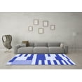 thumbnail image 3 of Ahgly Company Machine Washable Indoor Rectangle Abstract Blue Modern Area Rugs, 7' x 10', 3 of 4