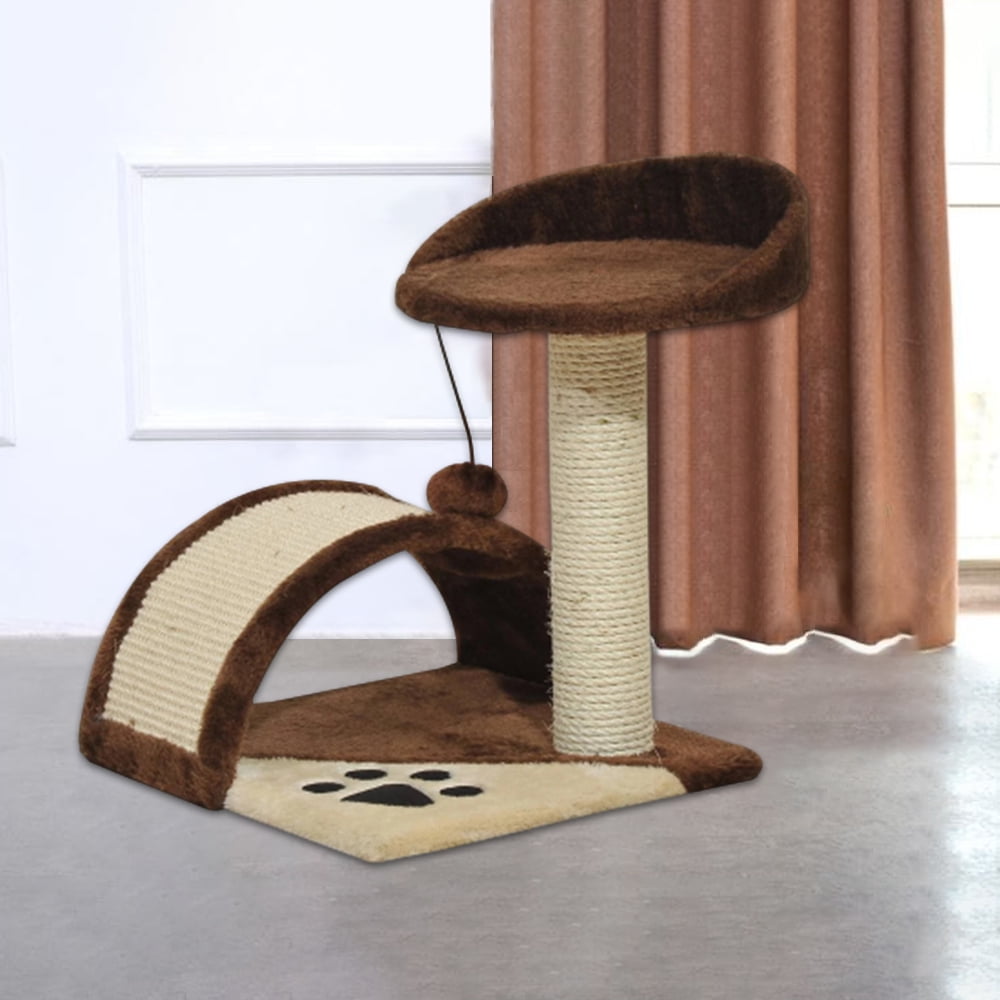 Babyroom 17" Cat Scratching Tree Kitty House for Indoor Outdoor, Soft