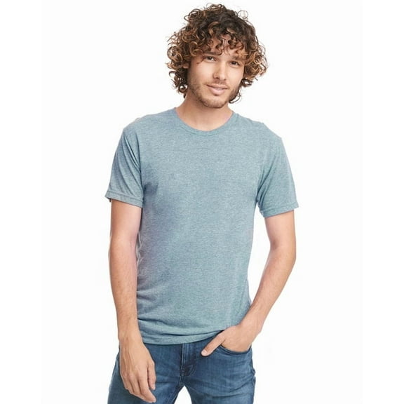 (Price/each)Next Level 6010 4.3oz Mens Triblend Crew T-VIN ST.WASH DENIM-S