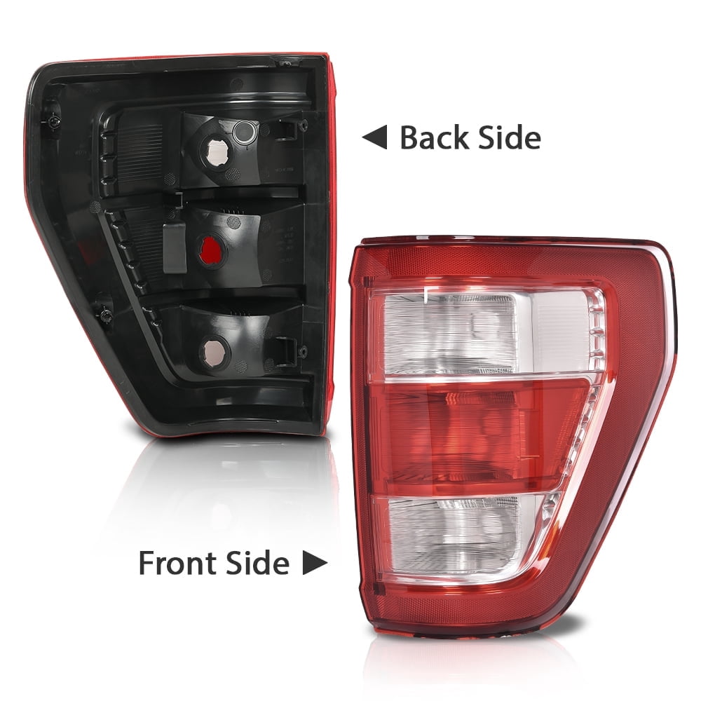 CROSSDESIGN TaiL Light Brake Lamp Right Side Fit for Ford F150 XL 2021-2023 Fit for w/Factory Incandescent and w/o Blind Spot Tail Light Models Only FO2818159