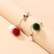 thumbnail image 4 of HomeKingdee Christmas Tree Alloy Earrings - Red Festive Earrings for Women Girls Christmas Holiday Party Accessories, 4 of 6