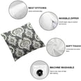 thumbnail image 6 of nygtbtfer Throw Pillow Cover Seamless Pattern with Large Gray Ornament Vector Print for Fashion  Home Decorative Square Pillow Case Cushion Cover White, 6 of 7