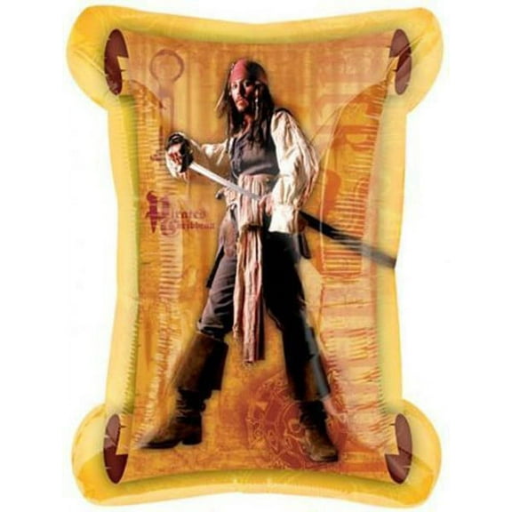 Pirates of the Caribbean Jack Sparrow Supershape Foil Mylar Balloon (1ct)