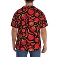thumbnail image 5 of Vsdgher Tomatoes And Chili Print Men's Wrinkle Free Untucked Cuban Shirt Business Casual Button Down Shirts Short Sleeve Shirt, 5 of 7