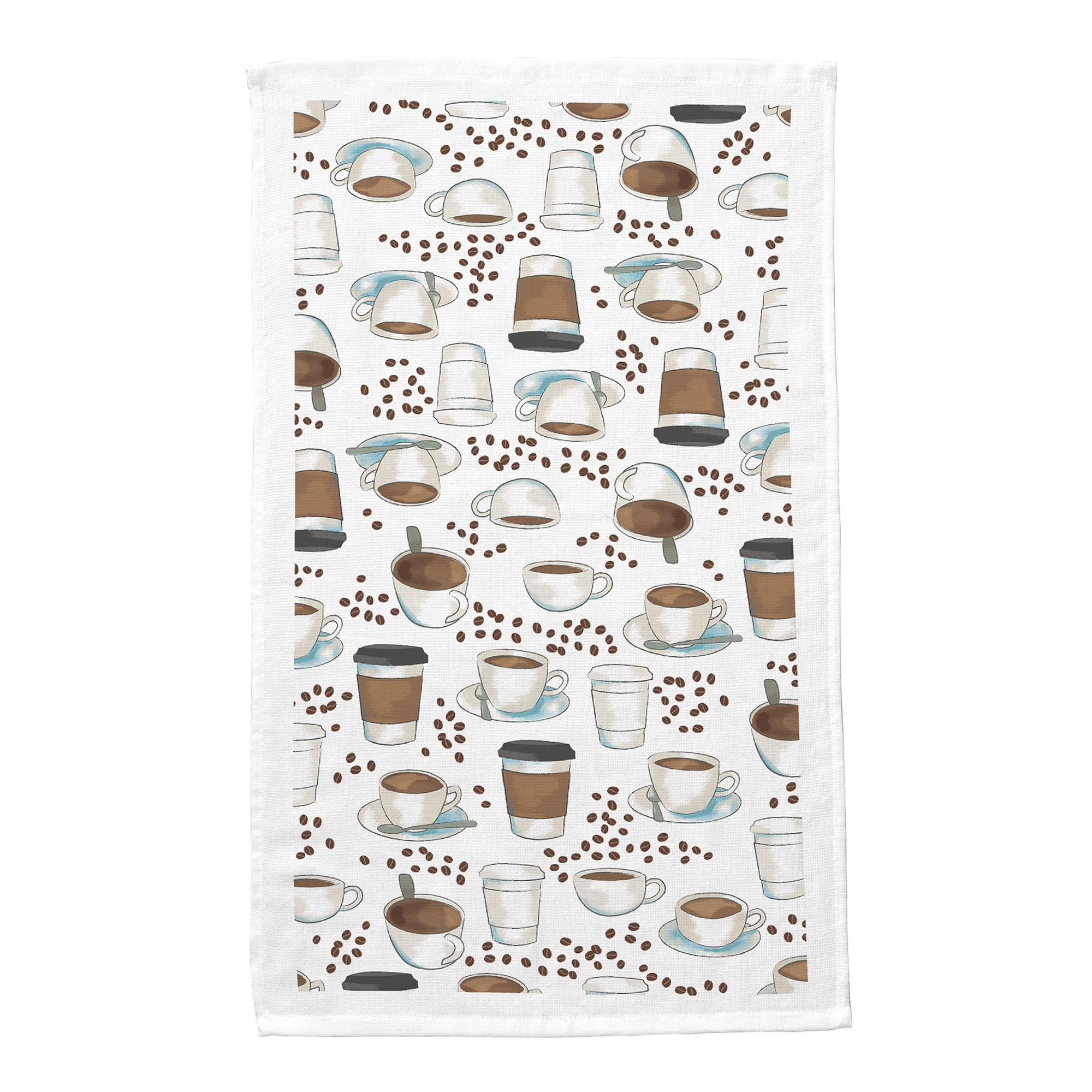 Kitchen Towels Microfiber Cleaning Cloths, Coffee Theme Coffee Beans Coffee  Cup Design Brown Background Dish Towels for Kitchen, Pack of 4 Absorbent