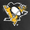 thumbnail image 3 of Women's Black Pittsburgh Penguins Splatter Logo V-Neck T-Shirt, 3 of 4