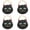 Black, variant on Halloween Candy Bag Handheld Felt Pumpkin Bag Trick or Treat Tote with Handle Black Cat Shaped Gift Bag Glow in The Dark Party Favor Non Woven Goodie Tote for Snacks Toys 6PC