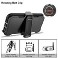 thumbnail image 4 of Hotpom for iPhone 13/ iPhone 14 phone Case Heavy Duty Shockproof Dust/ Drop Proof Full Body Protection Anti-Fingerprint with Black Belt Clip for Men/Women, Purple/ White, 4 of 6