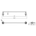 thumbnail image 2 of Ultra Faucets UFA11035 Oil Rubbed Bronze Towel Bar 24 in. L Zinc, 2 of 3