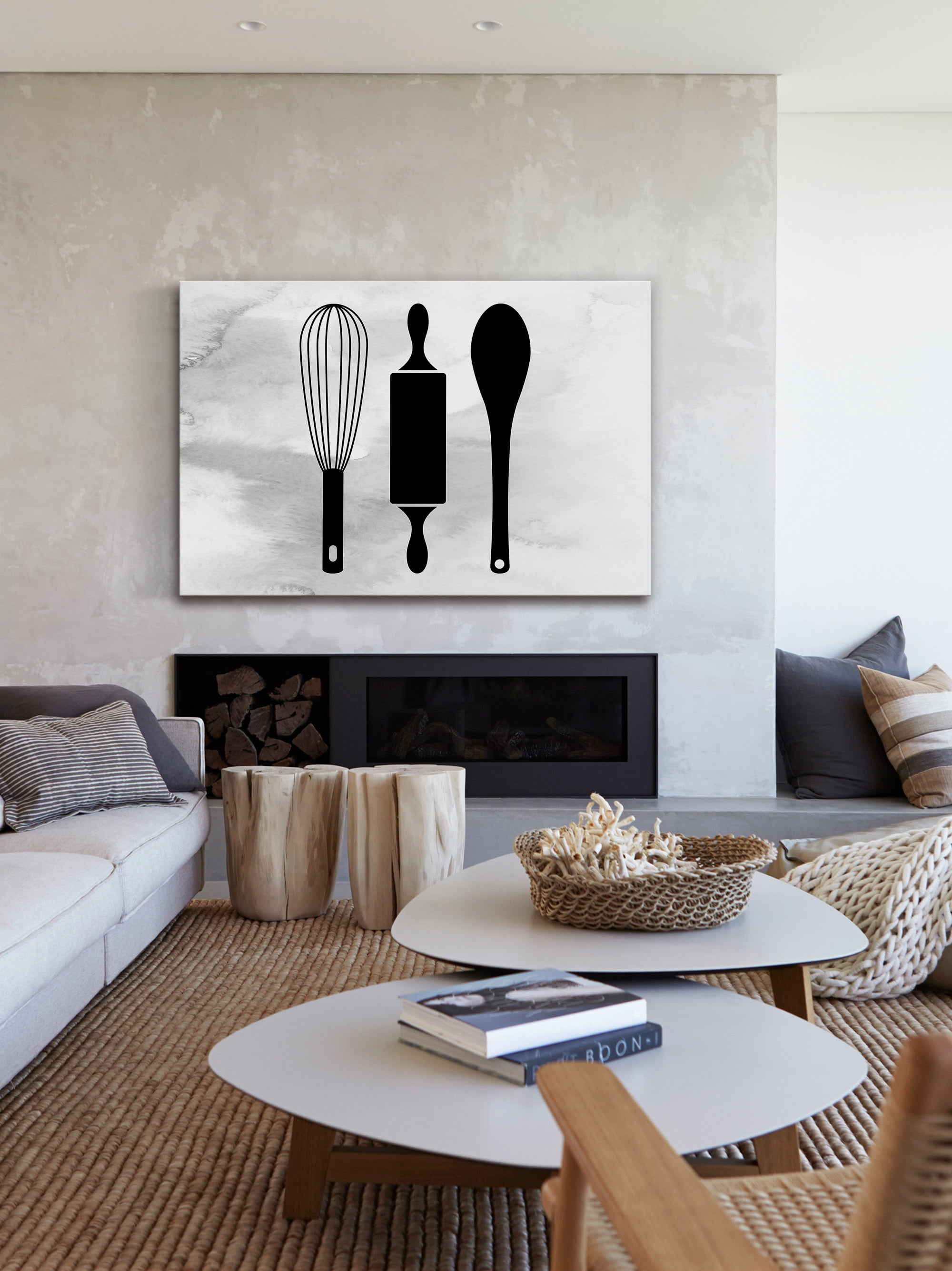 "Baking Utensils" Painting Print on Wrapped Canvas