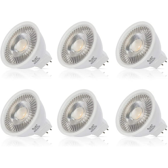 Simba Lighting LED MR16 3.5W 20W Halogen Replacement Bulbs 12V GU5.3 BiPin 5000K Daylight 6-Pack