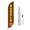 Bagels, variant on Pizza Feather Flag(11.5feetX2.5feet) by DreamController | Outdoor Business Advertising Tall Flag | Weather-Resistant Knitted Swooper Flag | Made in USA | HD Print (Flag Only)