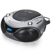 Axess Portable CD/MP3 Boombox with AM/FM Stereo and Aux Input Walmart