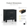 thumbnail image 4 of Furniture of America Gracie Modern Wood 2-Drawer Kids Nightstand with USB Ports, Black, 4 of 13