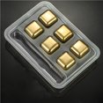 thumbnail image 3 of Cateissary Cubos de hielo reutilizables con piedras doradas para whisky, enfriador de whisky con rocas para enfriar, cubo de hielo para whisky, enfriador de Cocina y Comedor Cateissary HA017099-00, 3 of 6