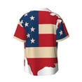 thumbnail image 6 of Daiia American Flag Map Men's Linen Shirts Short Sleeve Casual Shirts Button Down Shirt for Men Beach Summer Wedding Shirt-Large, 6 of 6