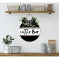 thumbnail image 5 of Coffee Bar Sign Front Door Porch Decorations, Round Rustic Wood Hanging Sign for Farmhouse Porch Outdoor Home Holiday Front Door Sign Decor, 5 of 5