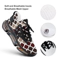 thumbnail image 4 of Moroccan Texture Wave Geometry Dark Red Brown Walking Shoes for Men Woman Lightweight Tennis Fashion Elastic Sports Shoes Cushion Basketball Shoes, 4 of 7