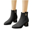 thumbnail image 5 of POROPL Womens Boots Mid Calf Fashion Zip Up Shoes,Boots for Saving Size 3, 5 of 7
