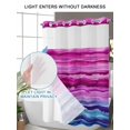thumbnail image 4 of No Hook Shower Curtain with Snap in Liner,Watercolor Blue Purple Pink Texture Waterproof Bath Curtain Double Layers with See Through Top Window,Gradient Ripple Hotel Shower Curtains 60x72in, 4 of 9