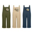 thumbnail image 4 of MesaSe Femmes Casual Salopette en Vrac Coton Lin Baggy Jambe Large Rompers Floral Imprimé une Seule Pièce Combinaison Plus la Taille, 4 of 5