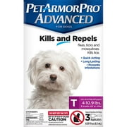 PetArmorPro Advanced Flea, Tick and Mosquito Topical Solution for Dogs 4 to 10.9 lbs, 3 count