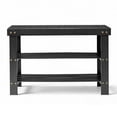 thumbnail image 6 of Zimtown 28''W 3 Tier Solid Bamboo Shoe Bench Storage Racks Seat Organizer for Entryway Hallway, Black, 6 of 18