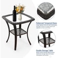 thumbnail image 2 of Poteban Outdoor Swivel Rocker Chairs, 3 Piece Patio Rocking Chairs with Padded Cushions Patio Bistro Furniture Set with Side Table for Porch Balcony Backyard, 2 of 10