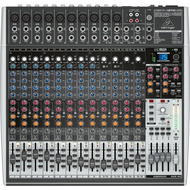 Mezcladora Behringer Xenyx X2442USB de 24 entradas 4/2 con interfaz USB/audio Behringer X2442USB