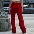 thumbnail image 5 of Women's Wide Leg Sweatpants Trendy Interior Drawstring Baggy Sweatpants High Casual Trousers Jogger Pant, 5 of 20