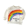 thumbnail image 2 of Hicidod Toddler Girls Sweatshirts Crewneck Long Sleeve Pullover Tops Lightweight Cute Cartoon Print Kids Boys Girls Sweatshirt, 2 of 3