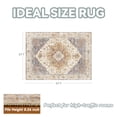 thumbnail image 6 of SIXHOME 3'x5' Area Rug Washable Retro Living Room Bedroom Kitchen Carpet Soft Medallion Distressed Indoor Rug Vintage Orange, 6 of 7