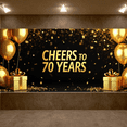 thumbnail image 5 of LUUFILx Golden Anniversary Celebration Banner Backdrop for Milestone Events and Parties Cheers to 70 Years with Decorative Background and Festive Decor Party Supplies, 5 of 8