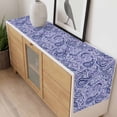 thumbnail image 4 of Purple Navy Blue Table Runner - 120 Inch Long, Kitchen Dining Table Runner Dresser Scarves, Retro Botanical Abstract Art Farmhouse Decor for Coffee Tables Wedding Party Banquet, 4 of 8